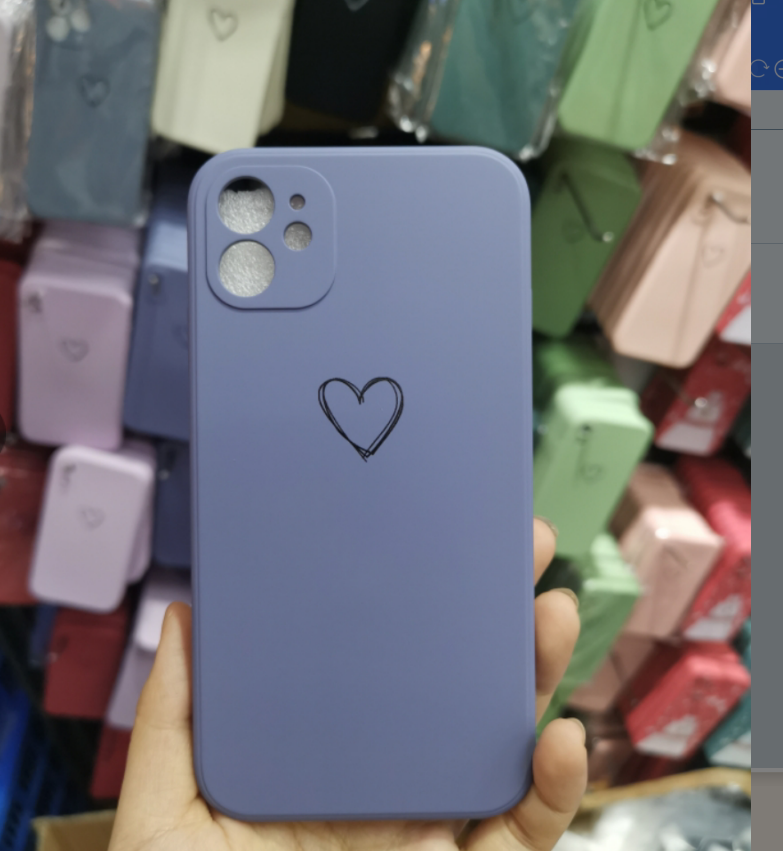 Minimal Heart Silicone Phone Case with Soft Matte Design