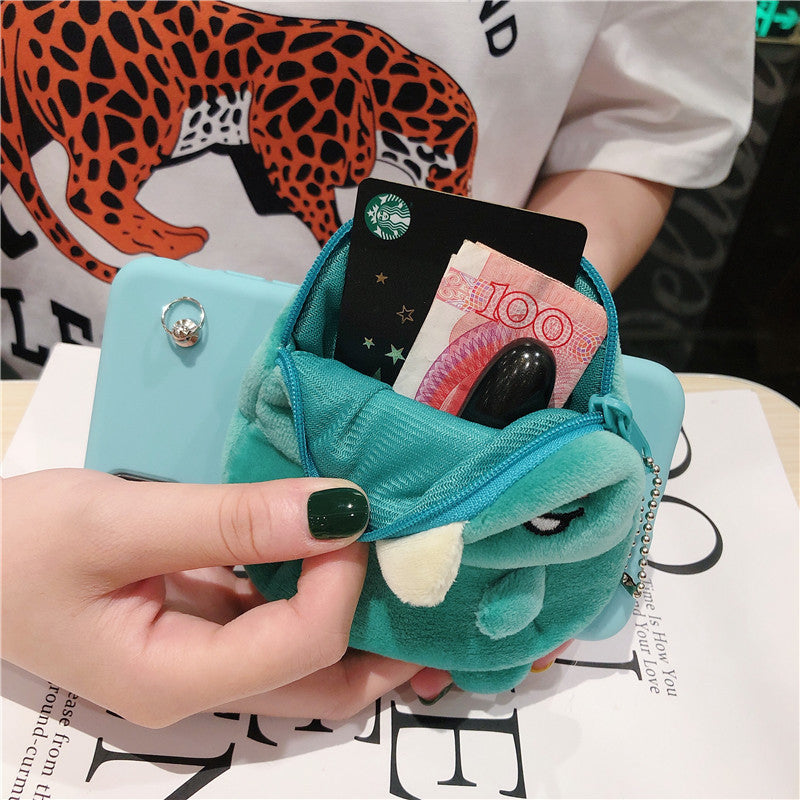 Plush Avocado & Dinosaur Phone Case in Cute 3D Design with Crossbody Strap