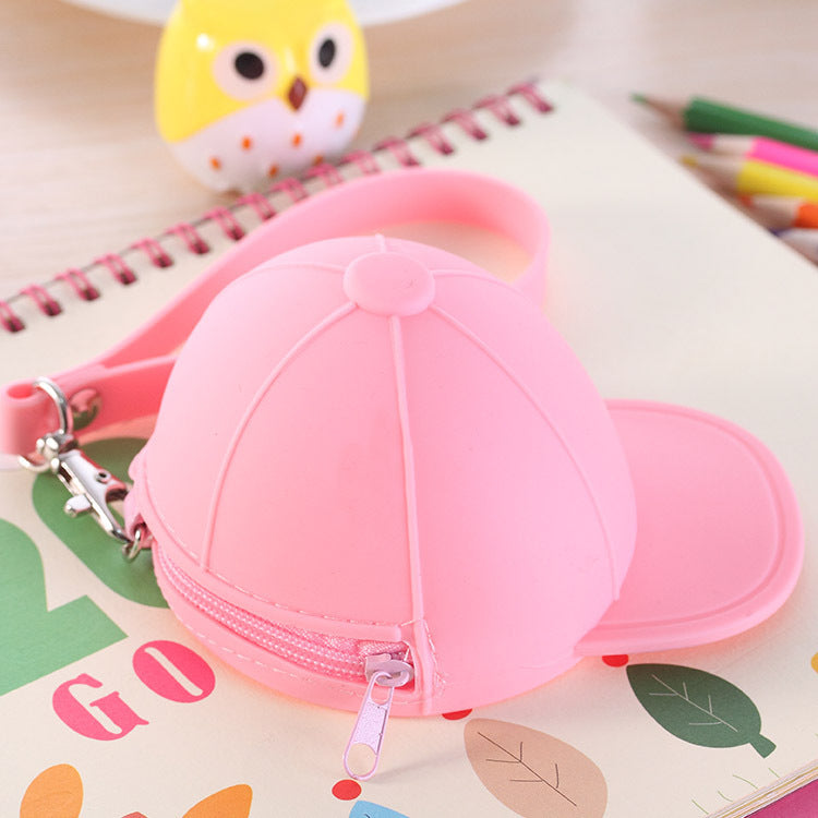 Cute Silicone Baseball Cap Coin Purse in Bright Fun Colors