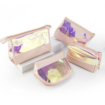 Holographic Travel Small Cosmetic Bags with Zipper – 4 Shiny Design