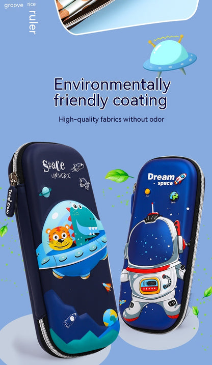 3D Zipper Pencil Case with Bright Cartoon Designs & Large Capacity