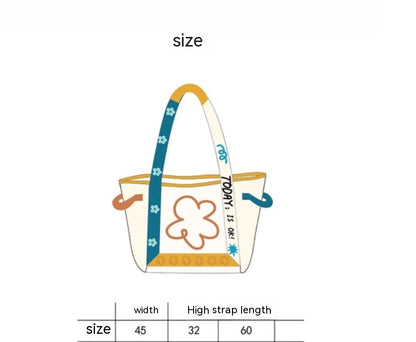 Sweet Floral Tote Bag | Large Capacity Women's Canvas Tote Bag