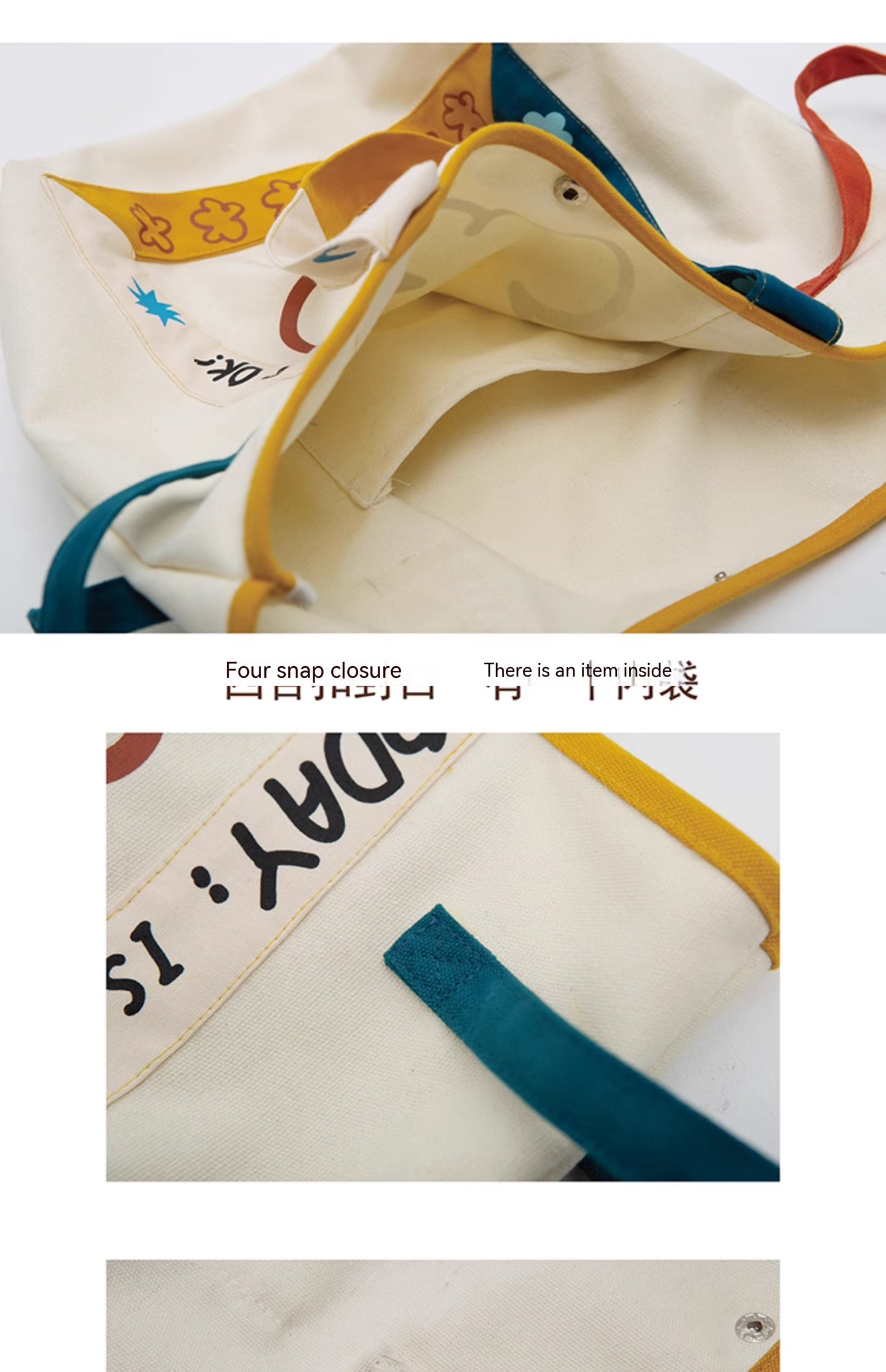 Sweet Floral Tote Bag | Large Capacity Women's Canvas Tote Bag