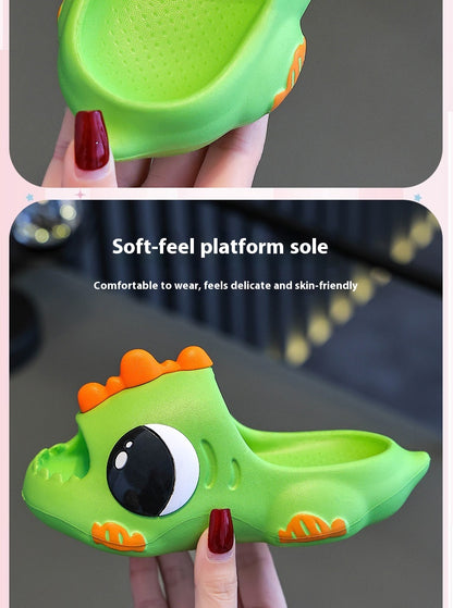 Big-Eye Dinosaur Rubber Slipper Slides for Kids – Cute & Non-Slip