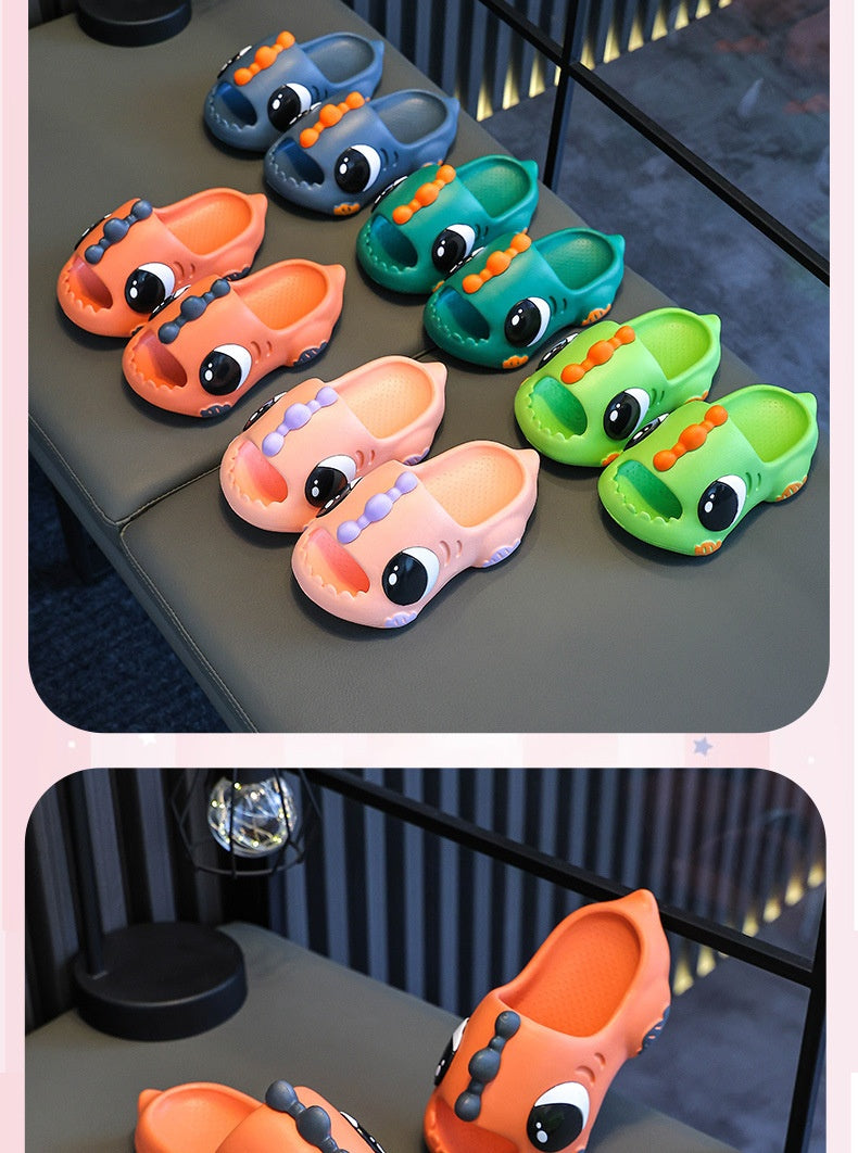 Big-Eye Dinosaur Rubber Slipper Slides for Kids – Cute & Non-Slip