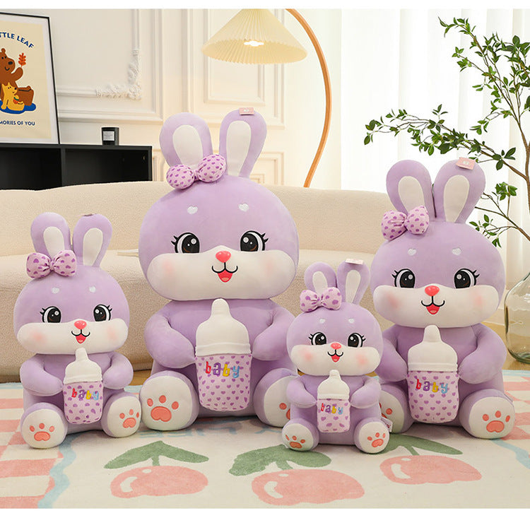 Cute Giant Colorful Bunny Rabbit Plush Toys in Purple, Blue & Pink