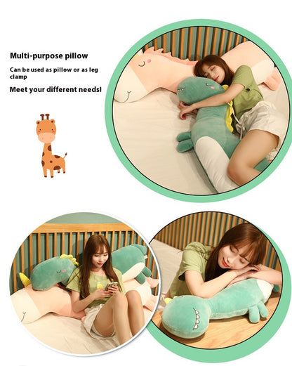 Large Giraffe & Dinosaur Plush Toys in Soft Cuddly Body Pillow Design