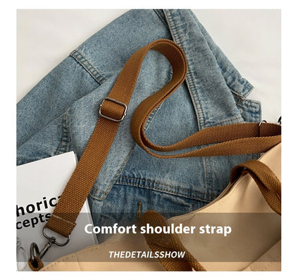 Crossbody Tote Bag Styled in Black, White & Khaki | Women's Nylon Tote Bag