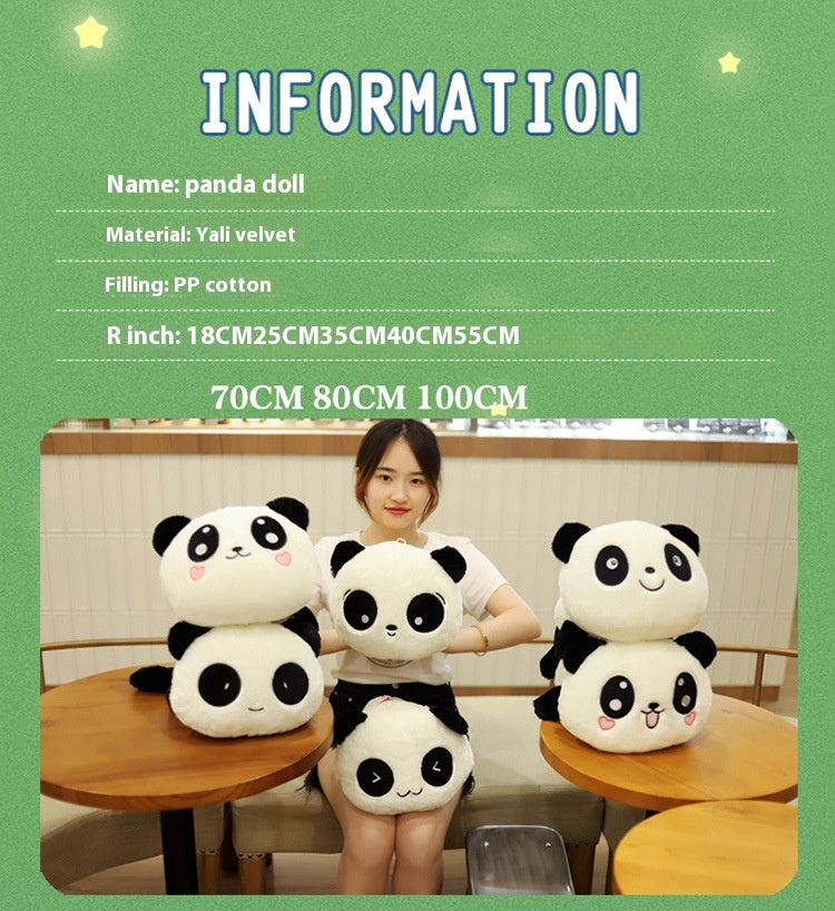 Cute & Large Panda Plush Toy Collection with Different Eye Expressions