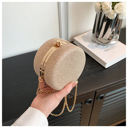 Elegant Round Rhinestone Chain Shoulder Bags in Stylish Variants