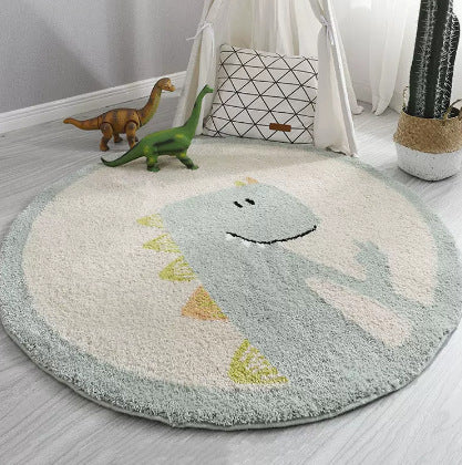 Cute Round Animal Print Carpets for Childrens Room (Bear, Giraffe and Dino)