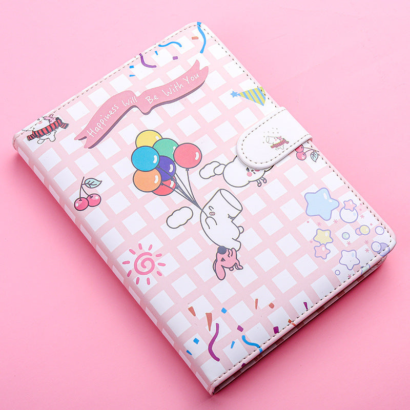 Cute Pastel Diary with Adorable Cartoon Designs