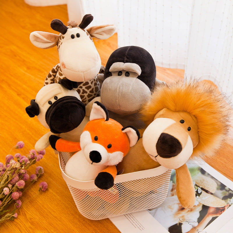 Adorable Jungle Animal Stuffed Toys with Fluffy Fur and Cute Faces