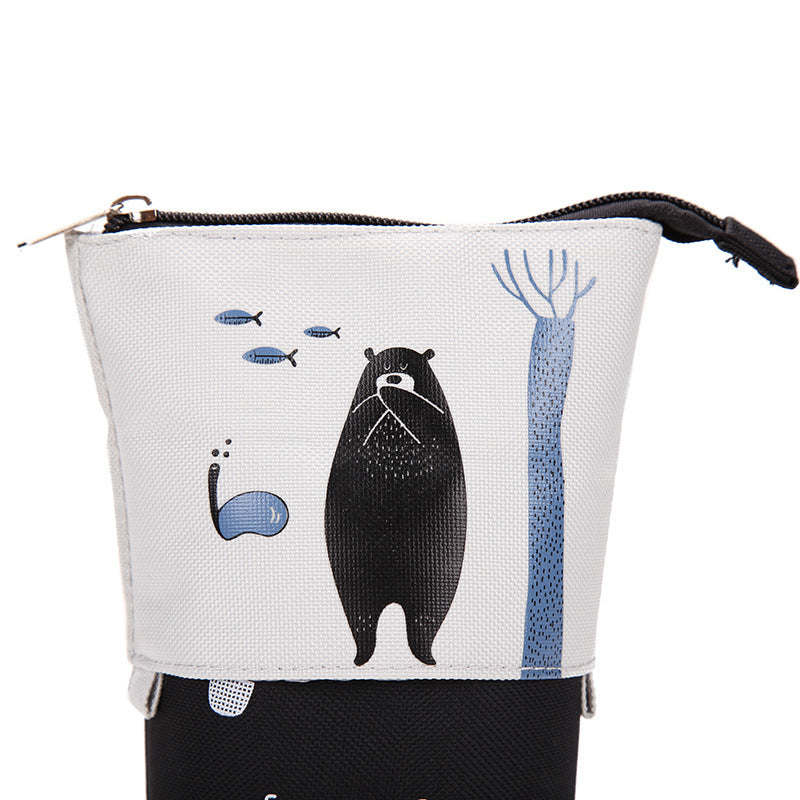 Cute Standing Pencil Case featuring Bear Design