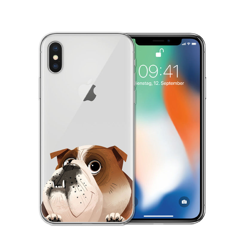 Transparent Dog Phone Case with Cute Cartoon Dog Designs