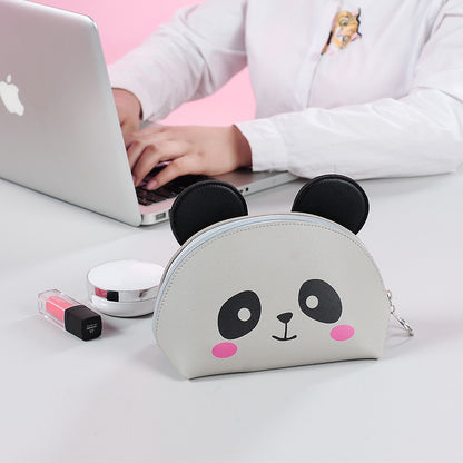 Cute Animal Face Small Makeup Bags - Panda & Bear Face