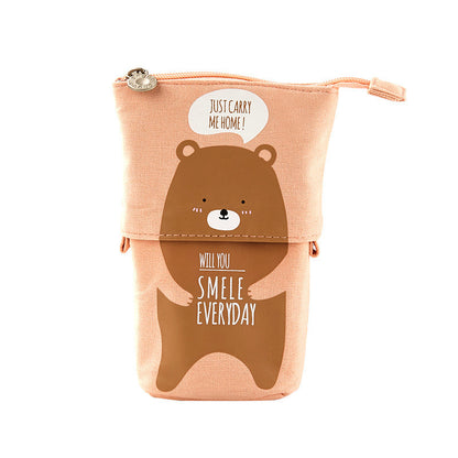 Cute Animal Canvas Standing Pencil Cases in Bright and Fun Designs