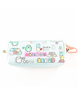 Colorful Zipper Pencil Pouch with Cute Cat, Dog, & Rabbit Designs