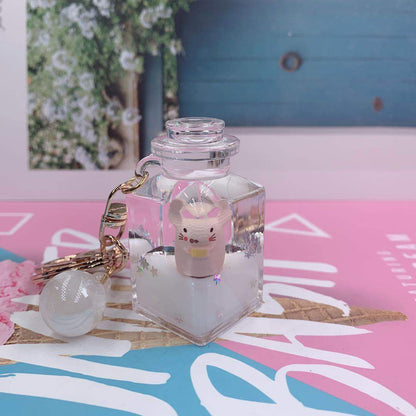 Creative Floating Quicksand Animal Keychain