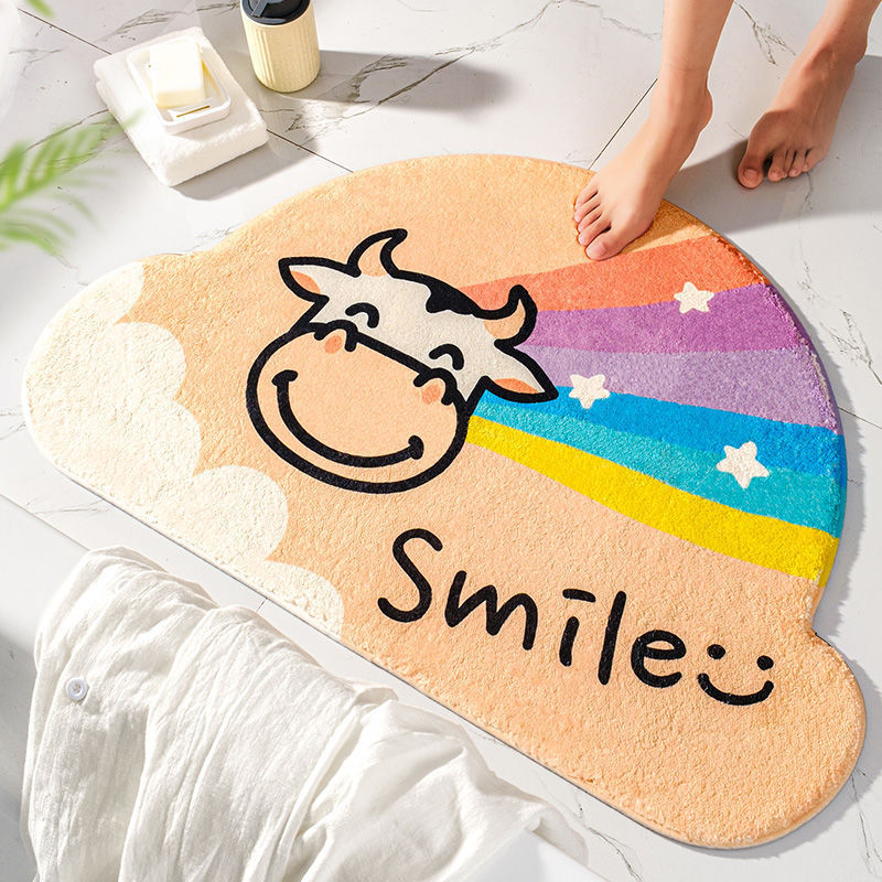 Modern & Round Non Slip Indoor Outdoor Door Mat in 4 Unique Designs