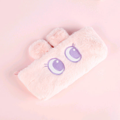 Cute Plush Animal Zipper Pencil Cases in Bunny, Croc, Duck, and Panda Variants