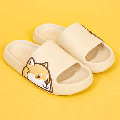 Cute Shiba Inu Slipper Slides – Non-Slip Unisex House Slippers