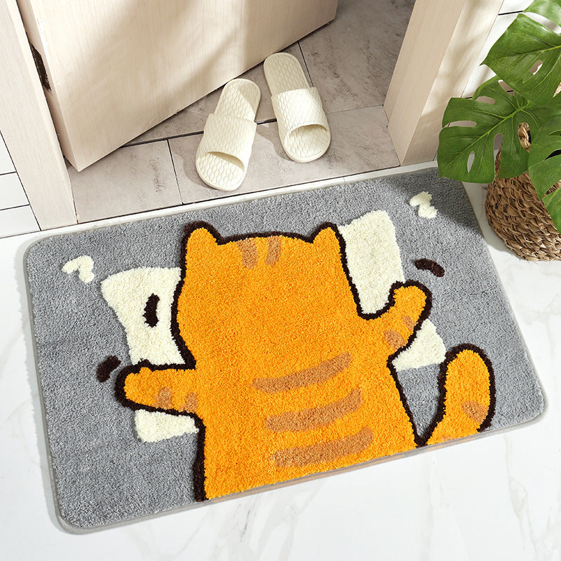 Playful Cat & Dog Non-Slip Absorbent Indoor Outdoor Doormat