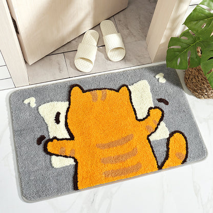 Playful Cat & Dog Non-Slip Absorbent Indoor Outdoor Doormat