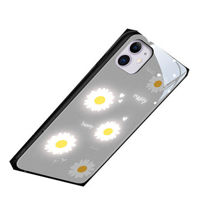 Glossy Luminous TPU Phone Case with Daisies & Avocado Design