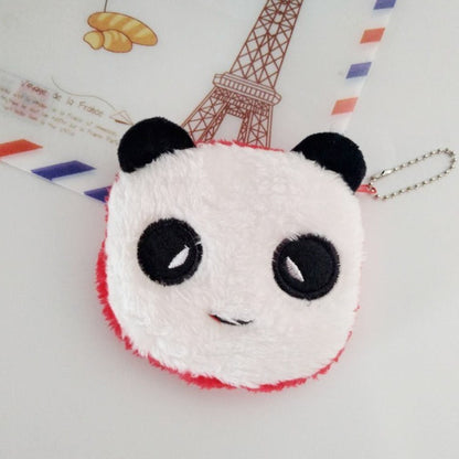 Cute Plush Animal Zipper Coin Purse in Small, Soft, and Colorful Designs