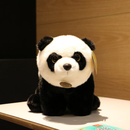 Realistic Panda Plush Toy with Soft Fur & Adorable Expression