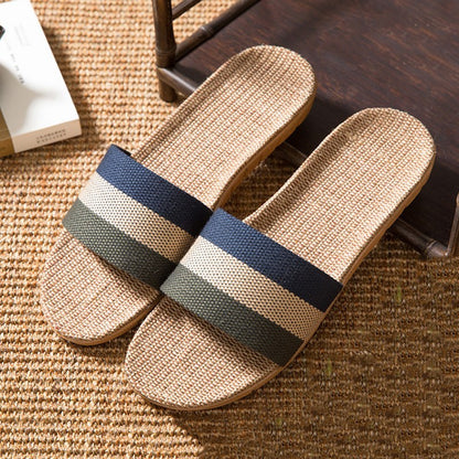 Colorful Linen Open-Toe Summer Slippers for Women – Indoor & Outdoor