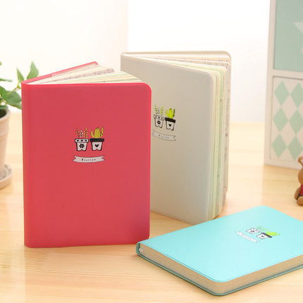 Colorful Softcover Plant-Themed Diary with Cute Icon Design