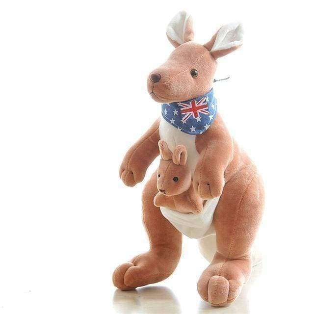 Cute Stuffed Kangaroo Wearing Australian Scarf