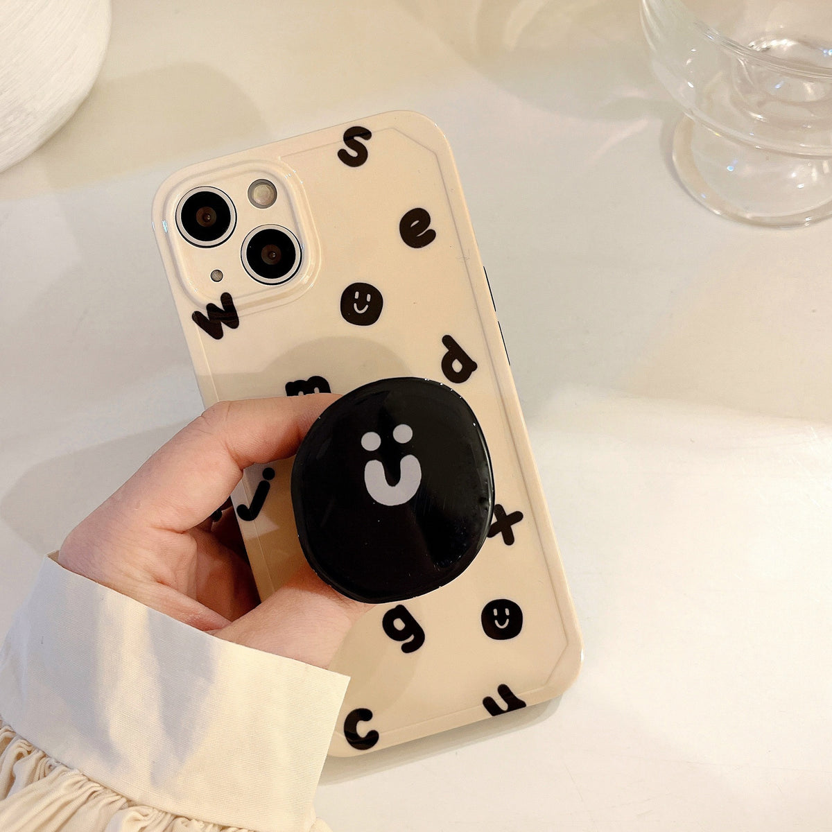 Creamy Alphabet  Silicone Phone Case