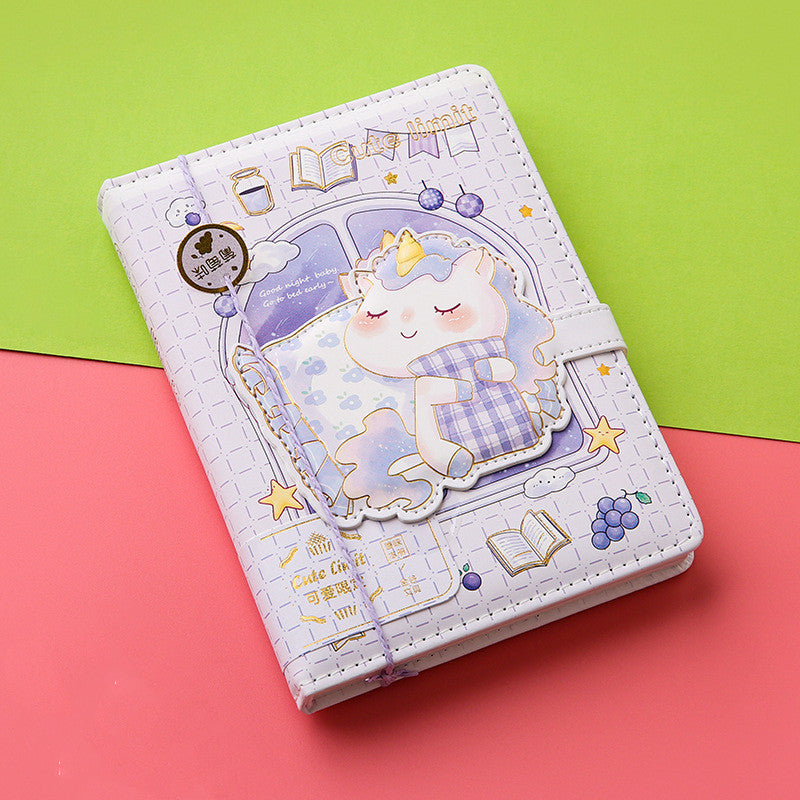 Cute Leather Diary with Adorable Animal Design & Magnetic Closure