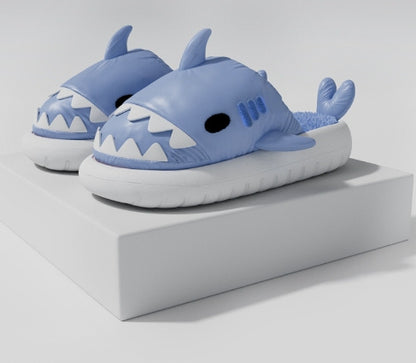 Cozy Shark Slippers – Thick Sole Home Slippers in Fun Colors