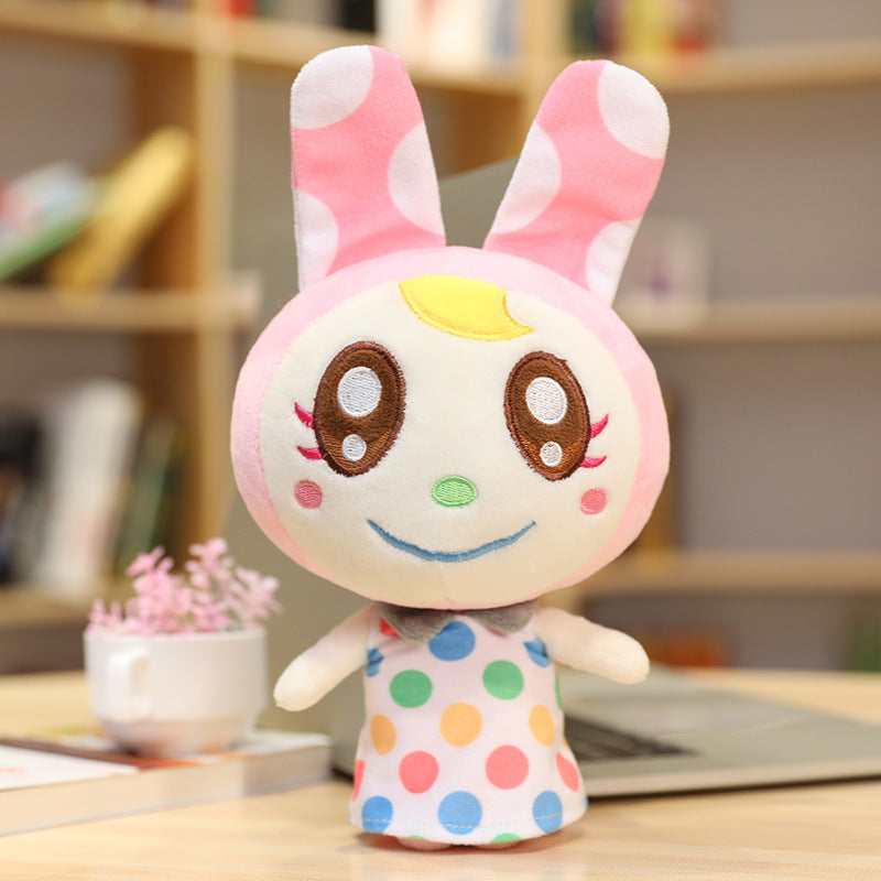 Colorful Animal Crossing Plush Toys in Cute Outfits – Bunny, Bear & More