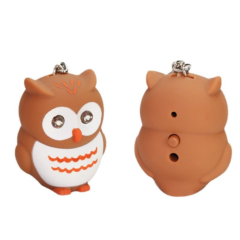 Luminous Owl Keychain with Light-Up Eyes & Musical Melodies