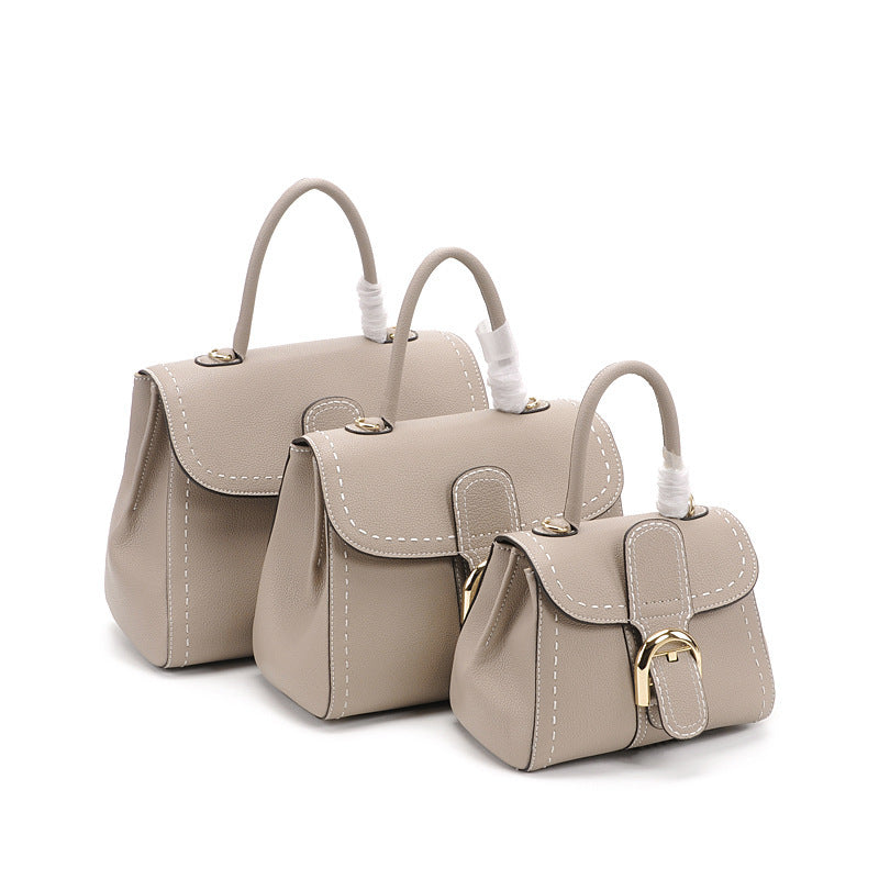 Hong Kong Style Retro Leather Handbags for Women