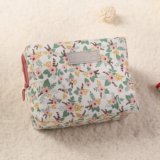 Mini Floral Cotton Travel Makeup Bag in Assorted Prints