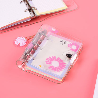 Transparent Spiral Mini Notebook with Cute Cartoon Designs