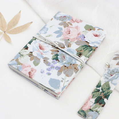 Floral Cloth Journal with Delicate Flower Prints in A5 & A6 Sizes