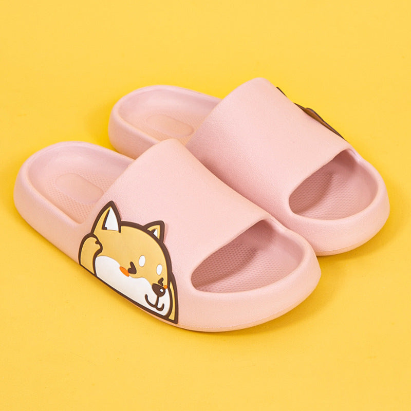 Cute Shiba Inu Slipper Slides – Non-Slip Unisex House Slippers