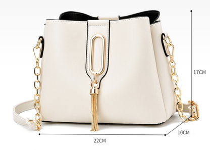 Solid Color Over the Shoulder Chain Bag for Women