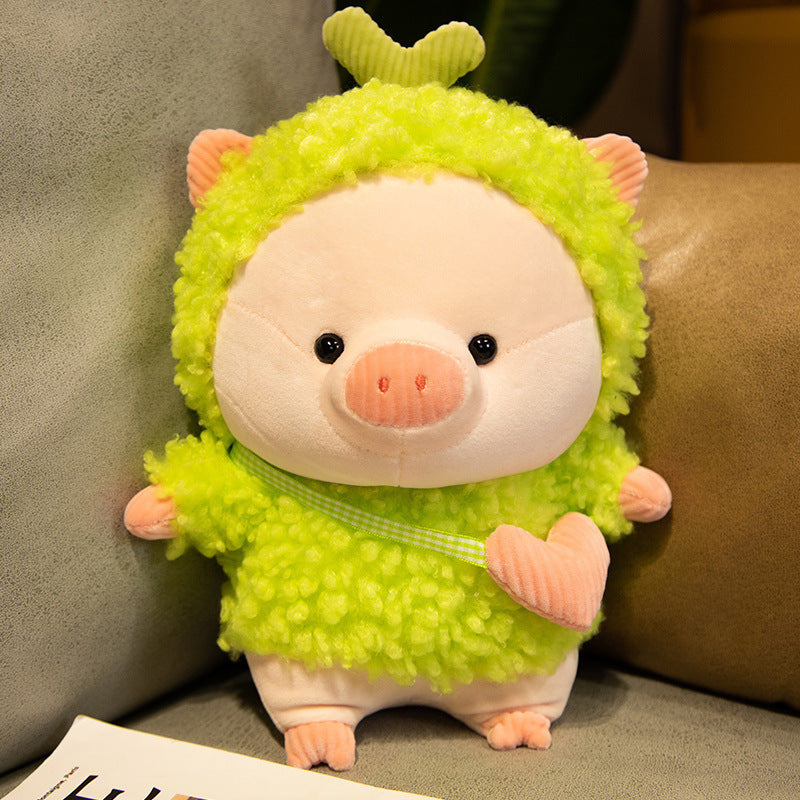 Adorable Cute Stuffed Pigs Plushie in Fluffy Outfits