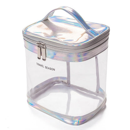 Large Transparent Waterproof Travel Makeup Bag with Handle