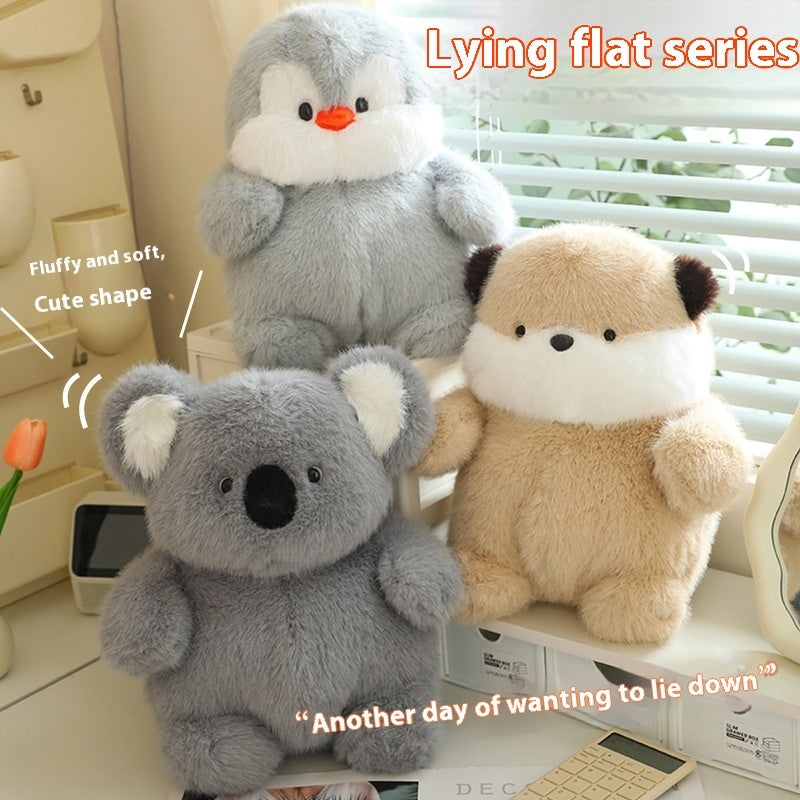 Cute Fluffy Stuffed Animals Plush Toys featuring Pig, Beaver, Penguin & Koala