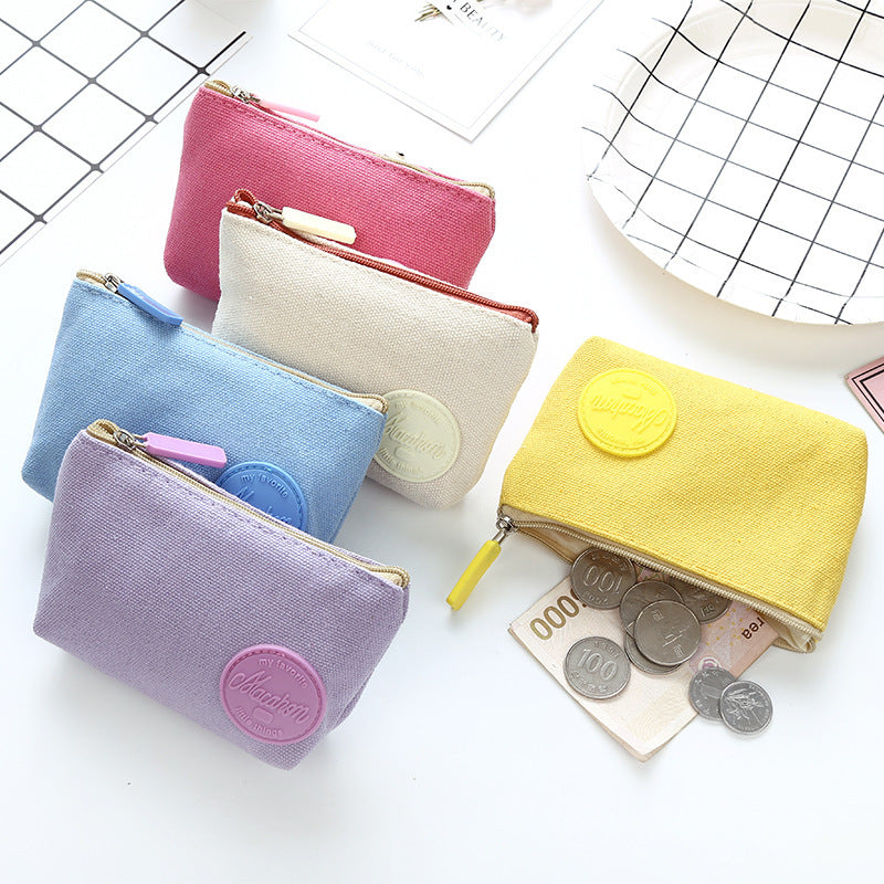 Bright Small Zipper Coin Purses in Fun Pastel Colors