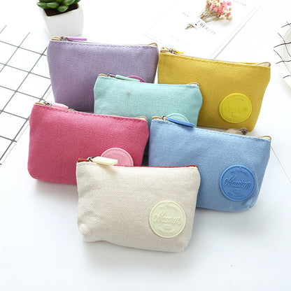 Bright Small Zipper Coin Purses in Fun Pastel Colors